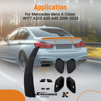 Rear Trunk Lip Spoiler Wing compatible for Mercedes A Class W177 A220 A35 A45 2018+