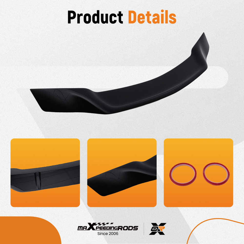 Gloss Black Boot Spoiler compatible for Mercedes C Class W204 2007-2014 Rear Trunk Wing ABS