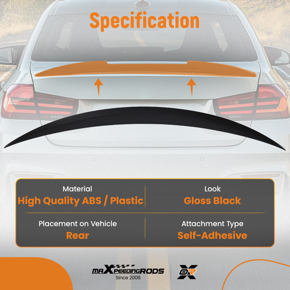 Compatible for Mercedes E Class W213 Saloon Amg Style Boot Spoiler Gloss Black 2016-2020 Uk