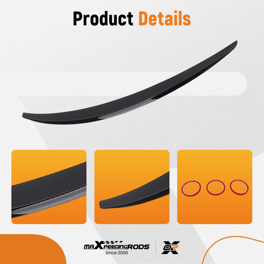 Rear Boot Trunk Spoiler Wing compatible for Mercedes Benz S Class W222 2014-2020 Black AMG