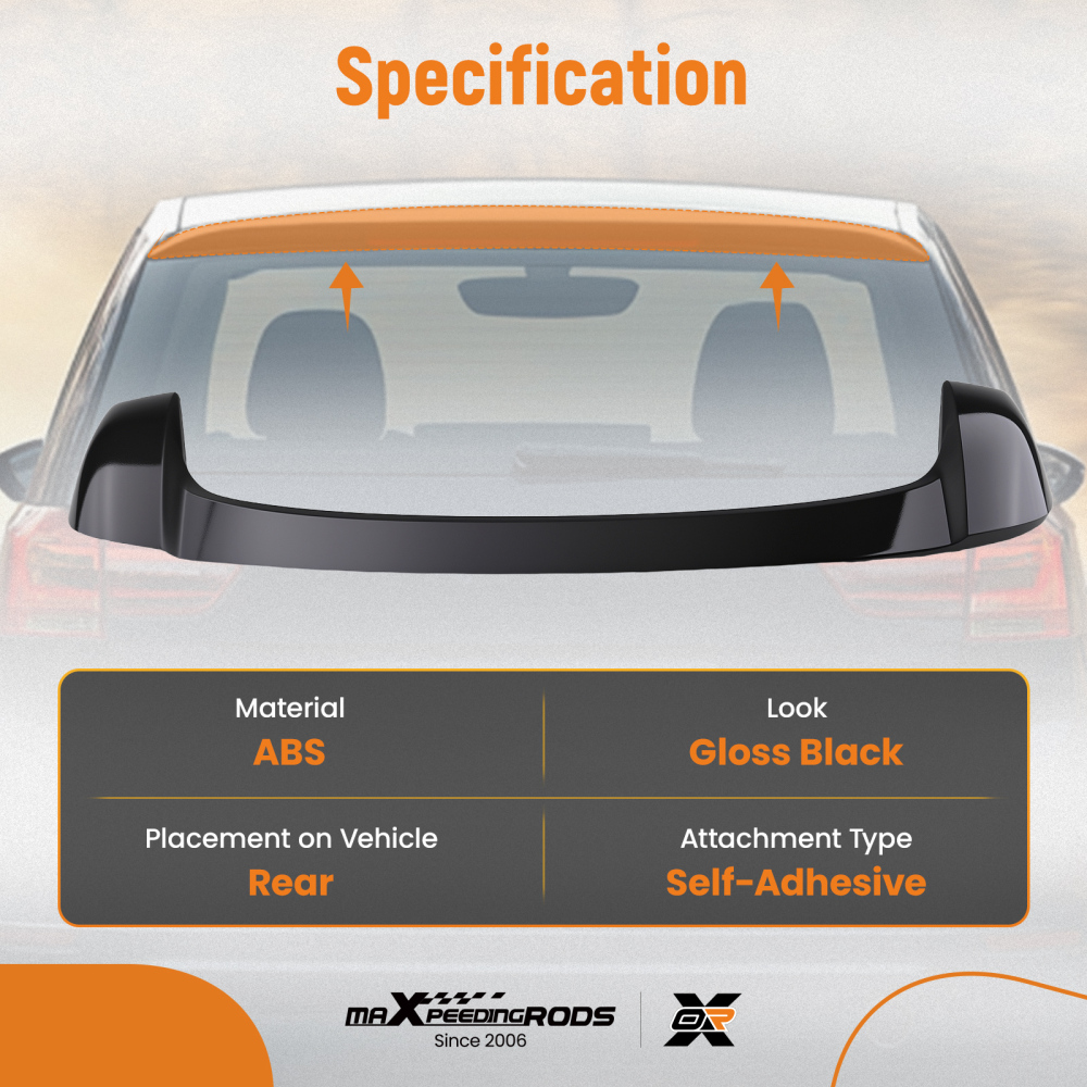 ABS Black Trunk Spoiler compatible for BMW X1 E84 2009-2015 Rear Wing Roof Gloss Painted