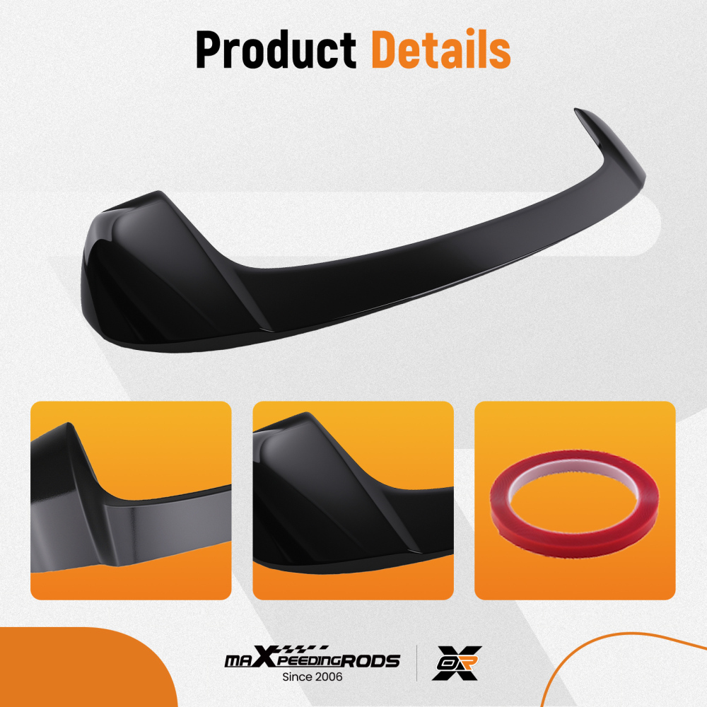ABS Black Trunk Spoiler compatible for BMW X1 E84 2009-2015 Rear Wing Roof Gloss Painted