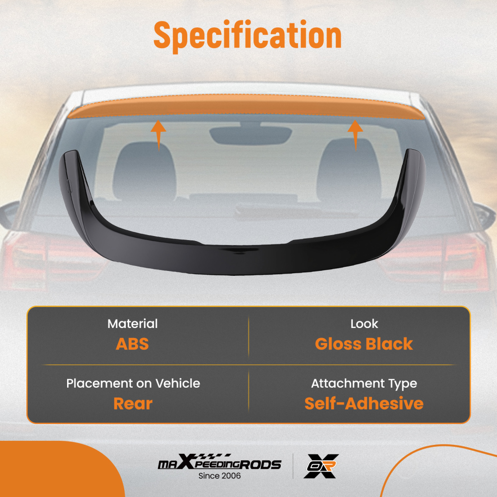 Trunk Spoiler compatible for BMW F48 X1 SUV 2015-2022 2023 ABS Plastic Gloss Black