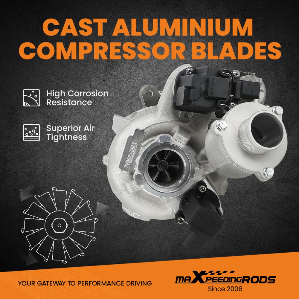 Turbocompresseur compatible pour Seat Leon 2.0 TSI compatible pour Cupra 265 CJXB, CJXC, CJXF 1984ccm 19...