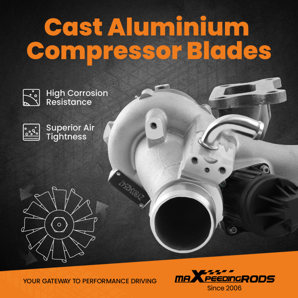 Left Turbo Turbocharger compatible for INFINITI Q50 Q60 Red Sport 400 3.0L 2997CC V6 843565