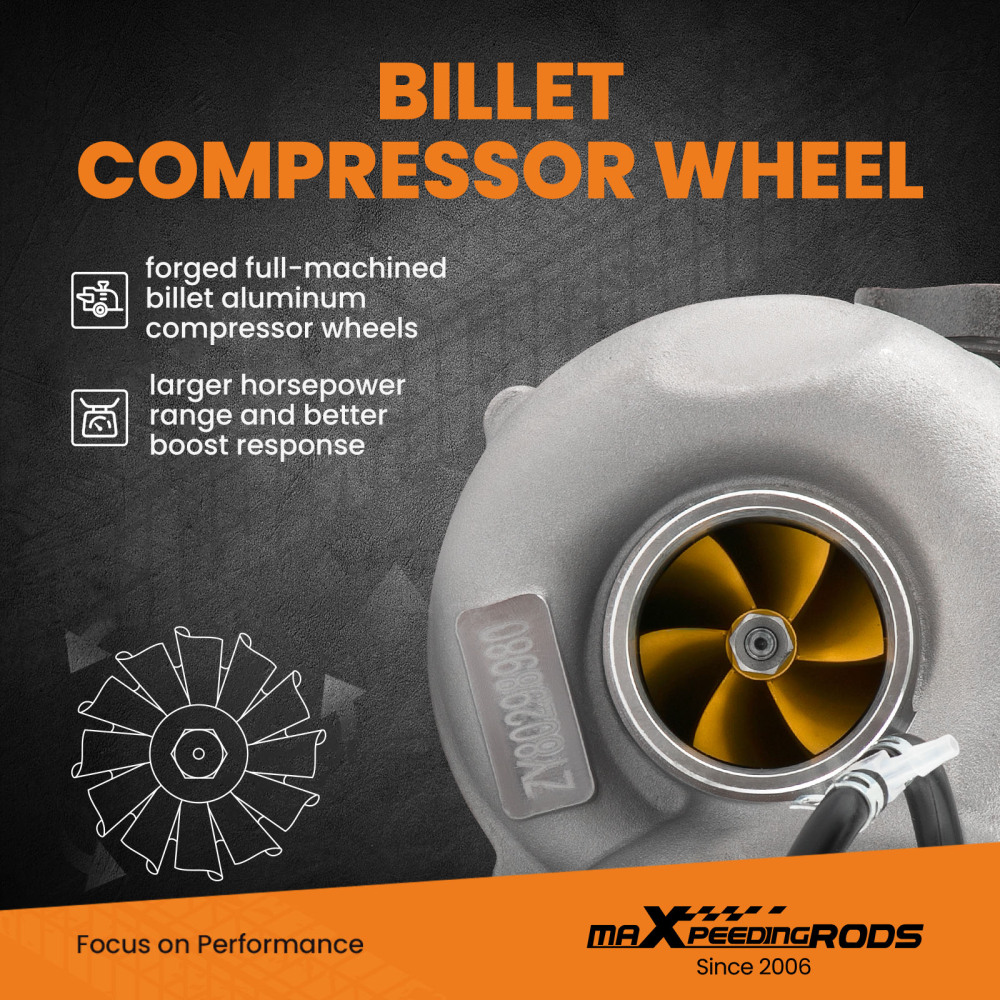 VF52 RHF55 Turbo Turbocharger compatible for Subaru WRX 14411AA800 Water +Oil Cooled Billet