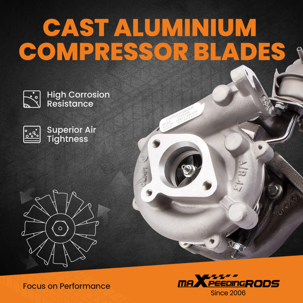 /GTA1849V Turbo Turbocompresseur compatible pour Nissan Almera Di X-Trail Almera 2.2L D