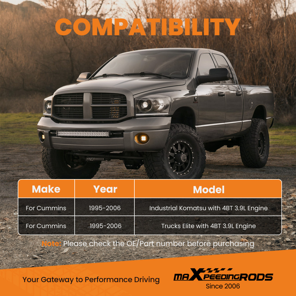 HX30W Turbo Charger compatible for Cummins 4BT 3.9L 110HP 3592015 3538288 1995-2006