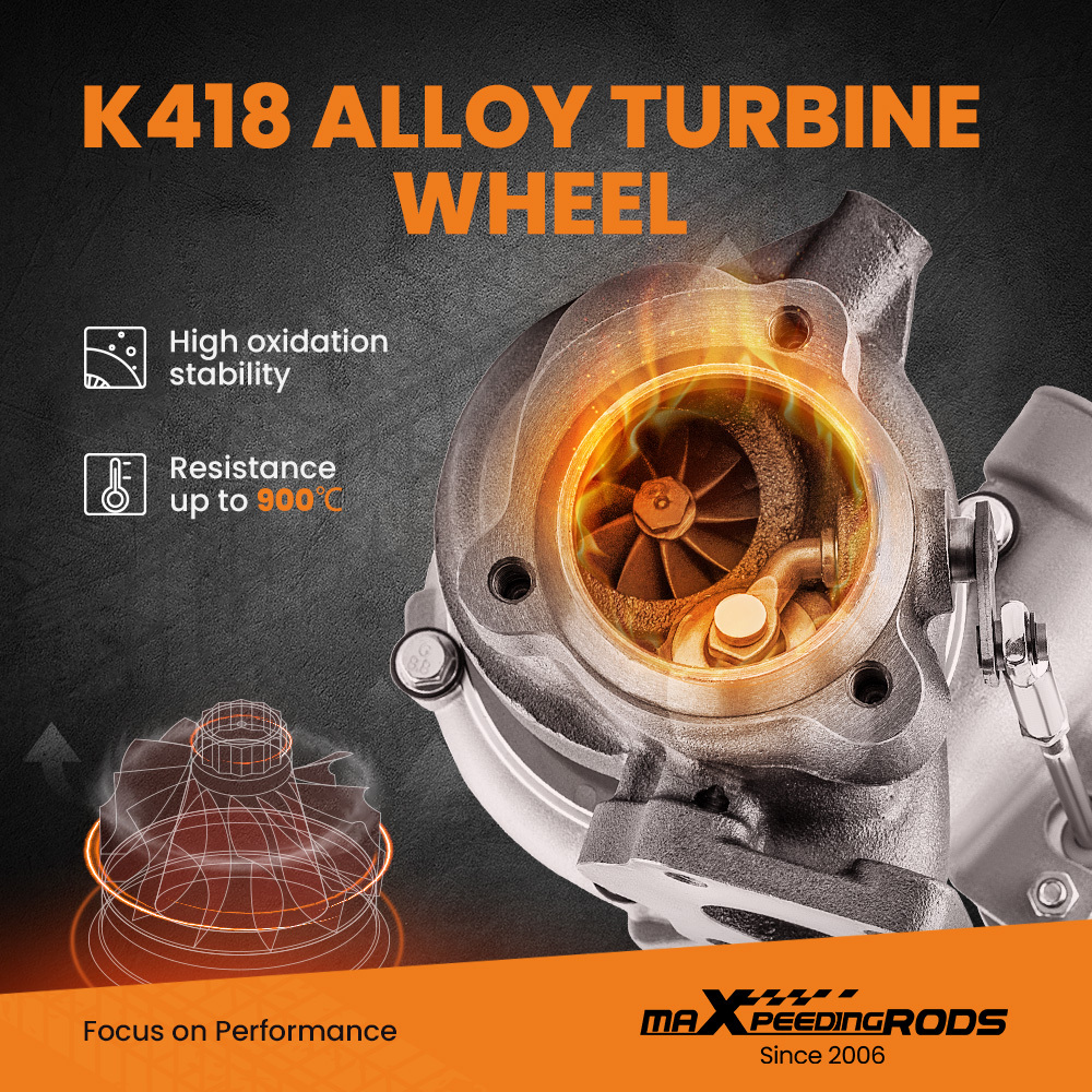 452204 Turbo Turbina Turbocompressore compatibile per SAAB 9.3 2.0L B205E/B235E 1998 - 2003