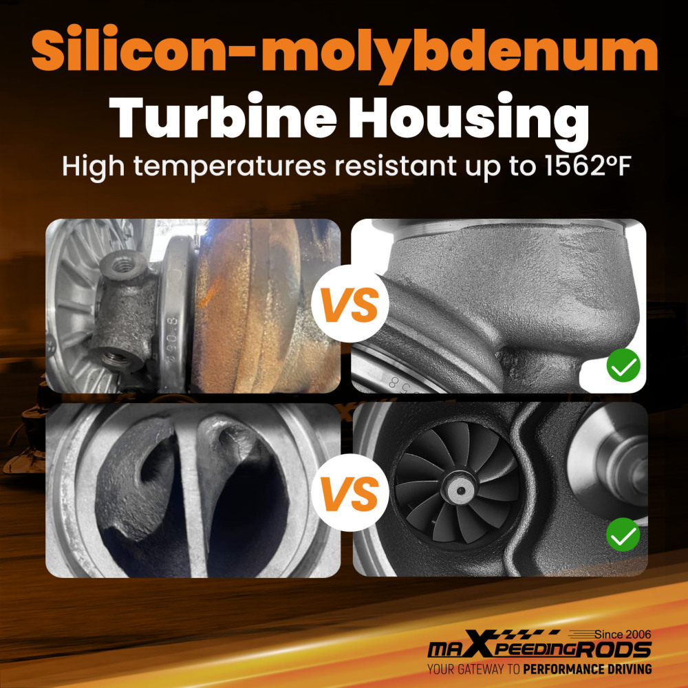 Billet Left Turbo Turbocharger compatible for BMW 335i 335xi 135i N54B30 3.0L 2006-2011