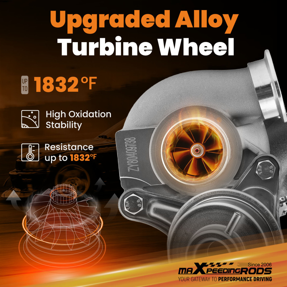 Billet Left Turbo Turbocharger compatible for BMW 335i 335xi 135i N54B30 3.0L 2006-2011