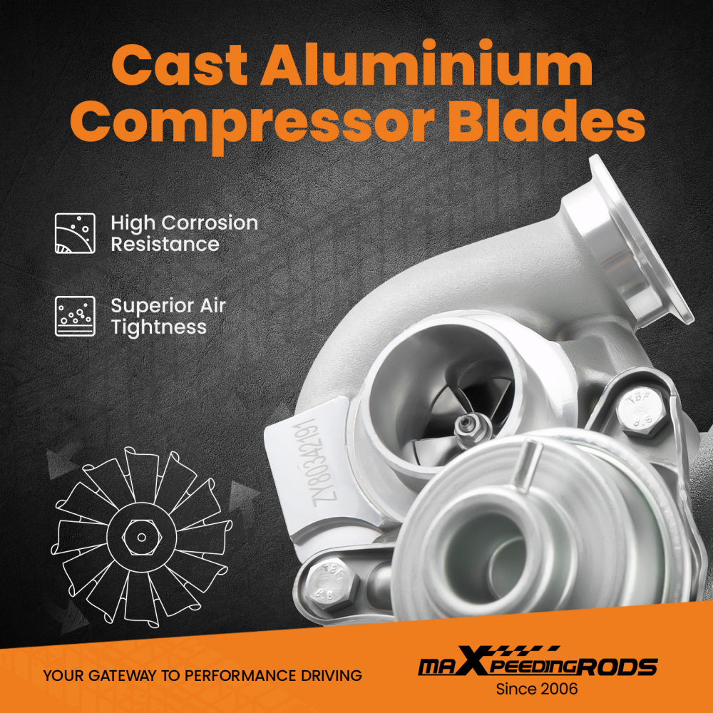 Billet Wheel Turbo compatible for charger compatible for BMW 135i 335I 335xi N54 3.0L E82 E88 E90 E91 E92