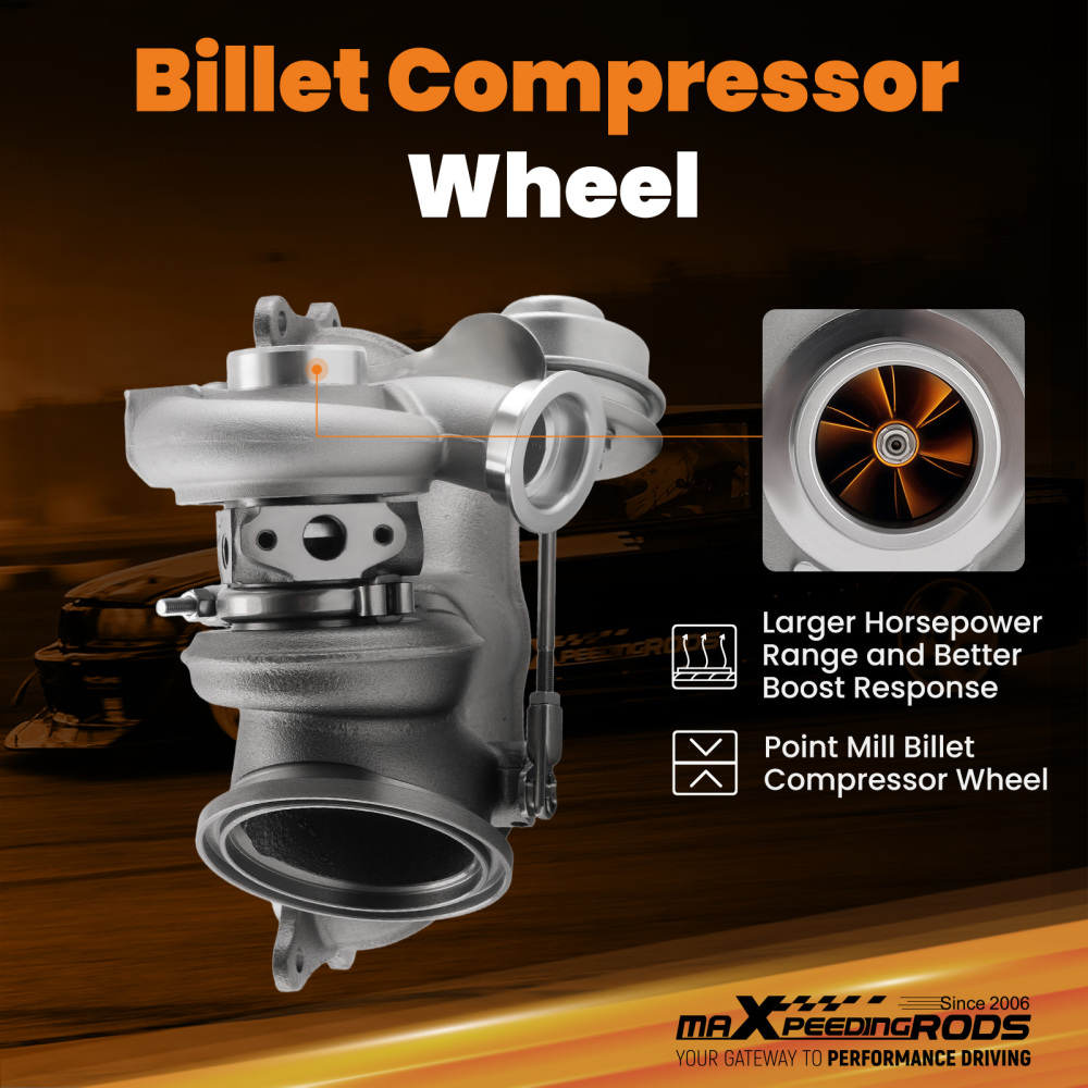 Billet Right Side Turbo compatible for BMW 135i 335i 335xi 3.0L N54 E90/E91/E92/E93 06-11