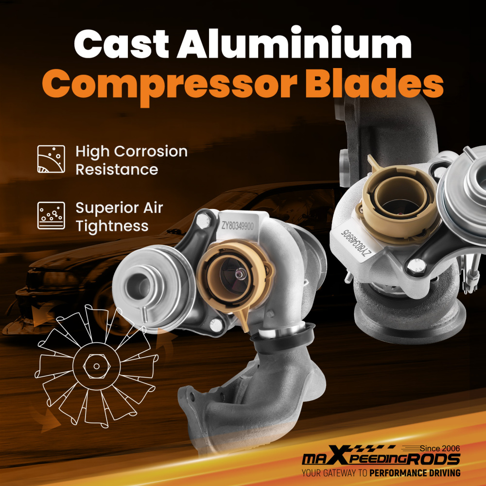 Twin Turbo Turbocharger compatible for BMW X6 2008-16 740i 740Li xDrive N54 TD03 3.0L