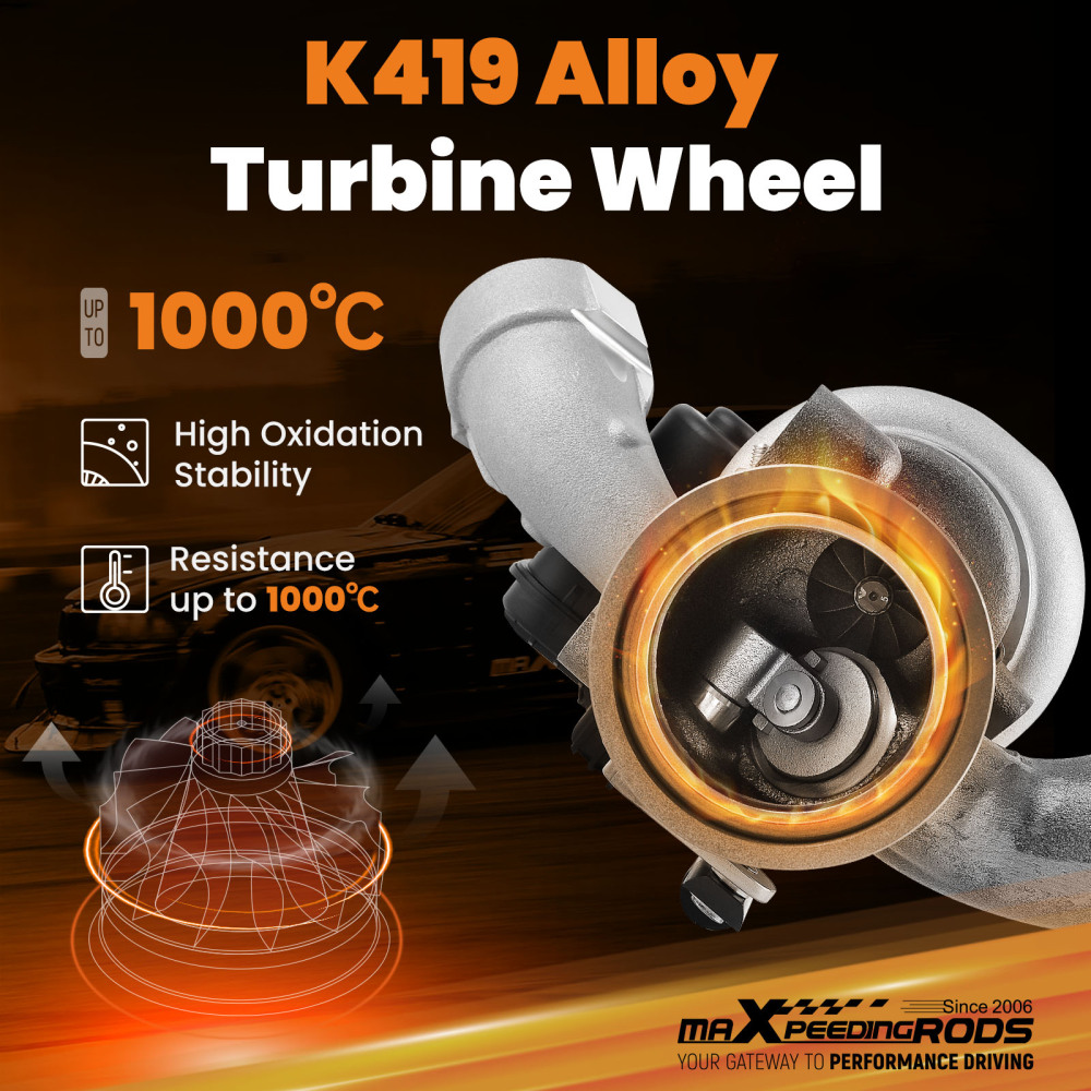 Billet Turbocompressore TD025 compatibile per VW Tiguan 1.4 TSI 150PS 2016-2018 04E145722G