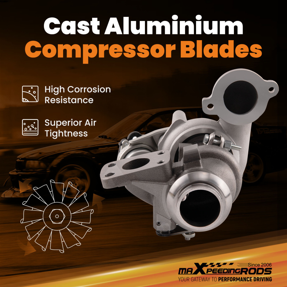 Turbo Turbocharger compatible for Citroën Ford Peugeot 1.6 1560 compatible for ccm 68 KW 92 PS 49373-02002