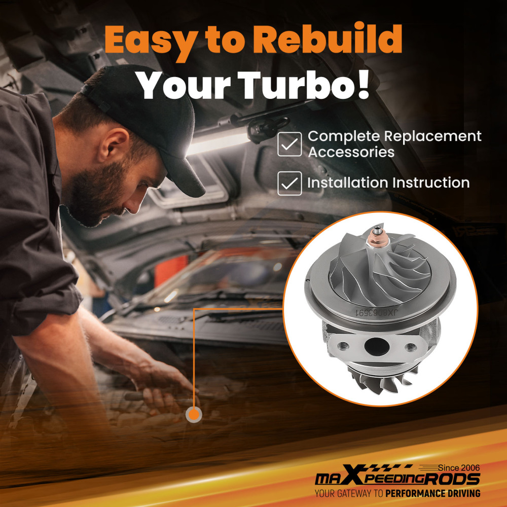 Turbo CHRA Cartridge compatible for Chevy Chevrolet Camaro Malibu Cadillac ATS compatible for CT6 2.0L