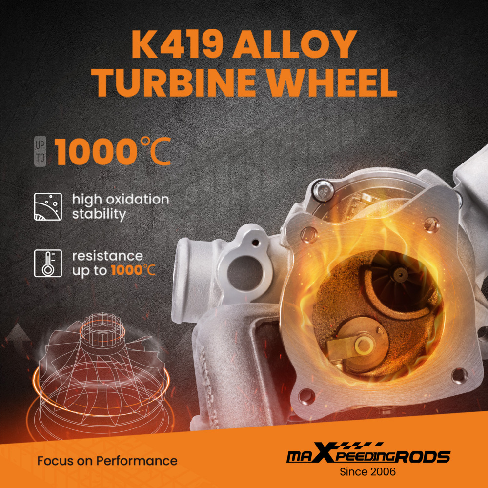 Billet Compressor Wheel K03 Turbo Upgrade Turbocharger compatible for Audi A4 2.0 TFSI (B7) BGB200HP 147KW2004 - 2008 