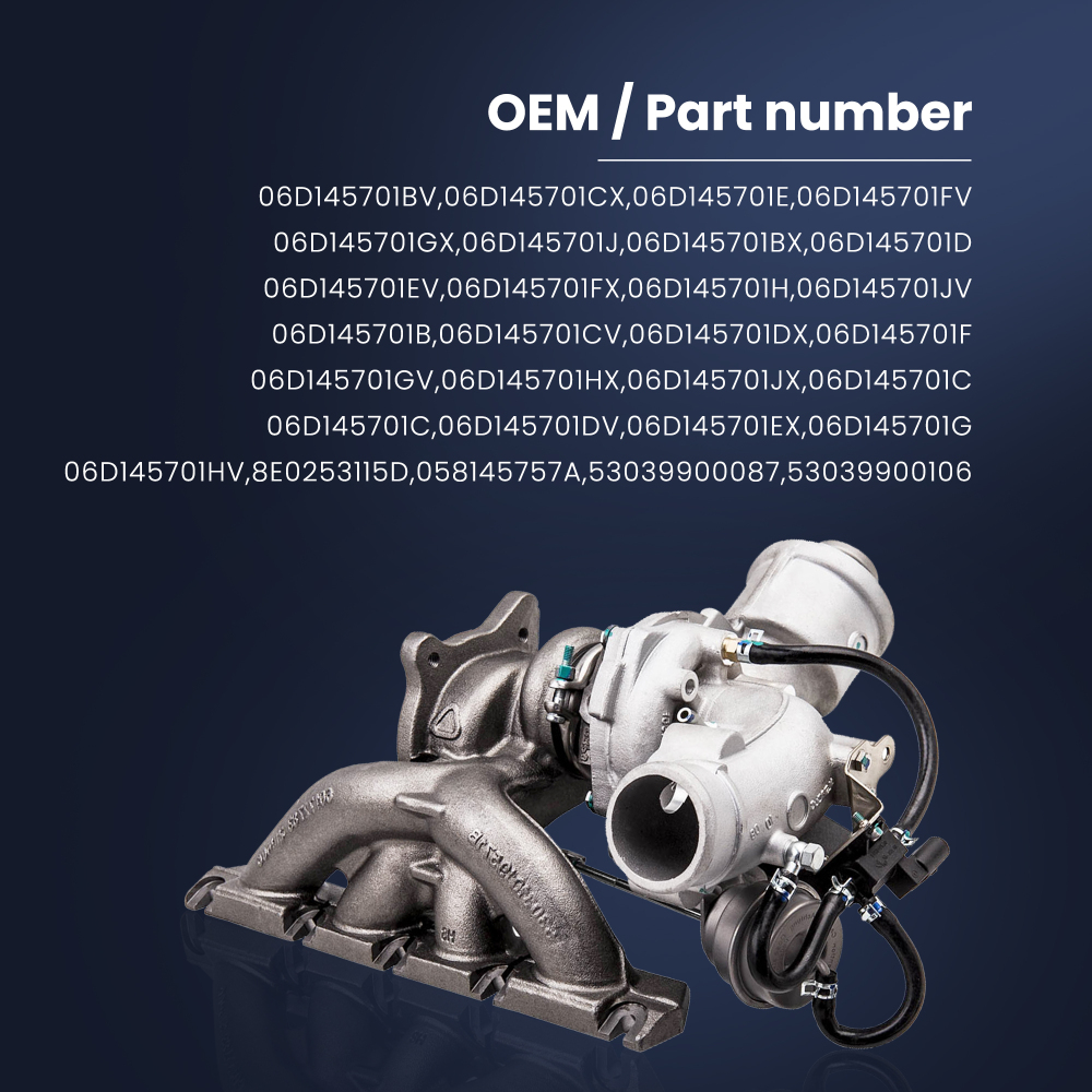 Turbo turbocompresseur compatible pour Audi A4 2.0 T B7 BUL BWE K03 2005 2007 2008 2009