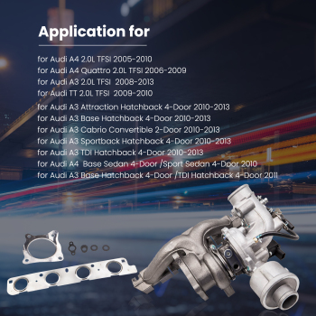 Turbocompressore turbo compatibile per Audi A4 2.0T B7 BUL BWE K03 2005 2007 2008 2009