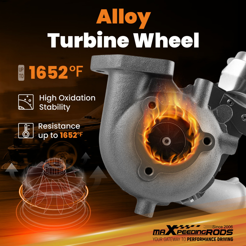 Turbocharger compatible for Hyundai Starex CRDI 170HP D4CB 16V 07- 53039700127 Up to 170HP