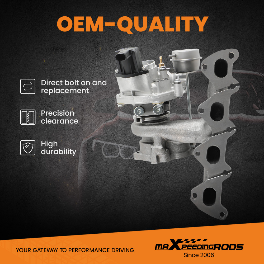 Turbocompresseur compatible pour VW Golf Jetta Tiguan Touran Scirocco EOS 1.4tsi 03c145701T