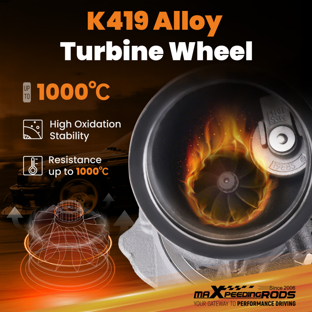 Billet Turbo compatible for Ford Escape Fusion Focus compatible for Lincoln MKZ MKC MKT 2.0L K03 2013-2016