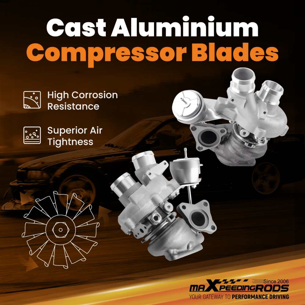 K03 Twin Turbo Turbocharger compatible for Ford 3.5L F150 compatible for Expedition 2013-2016 V6 Pickup