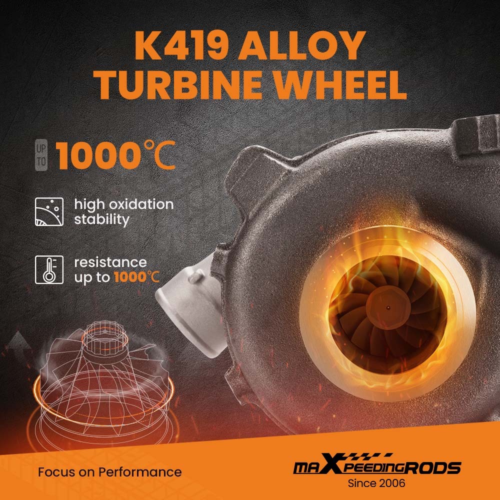 Turbo Compatible for Ford F-250, F-350 Truck compatible for Super Duty 6.0L Engine 2005-2007 Turbocharger with Billet Compressor Wheel