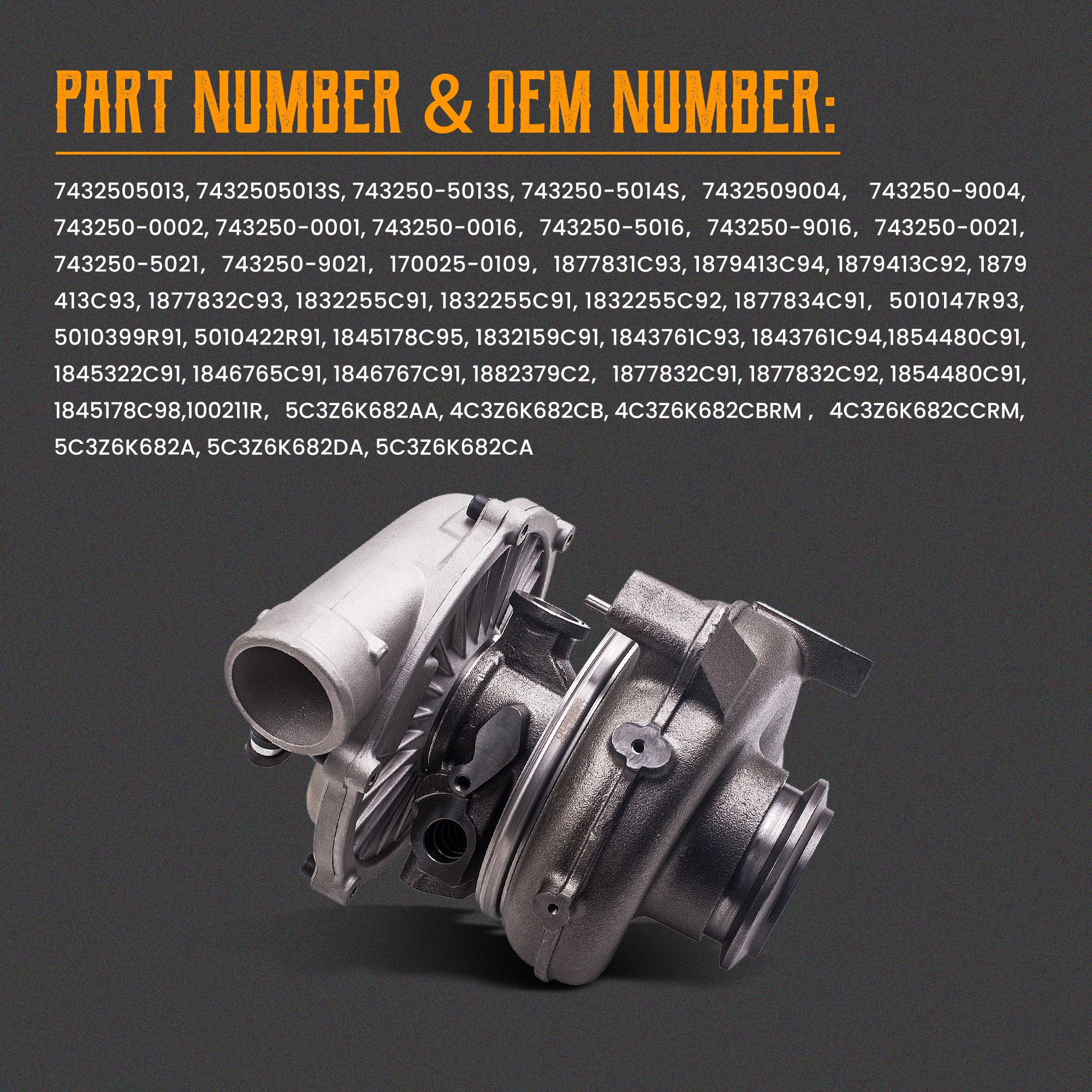 Turbo turbine compatible for Ford Powerstroke compatible for