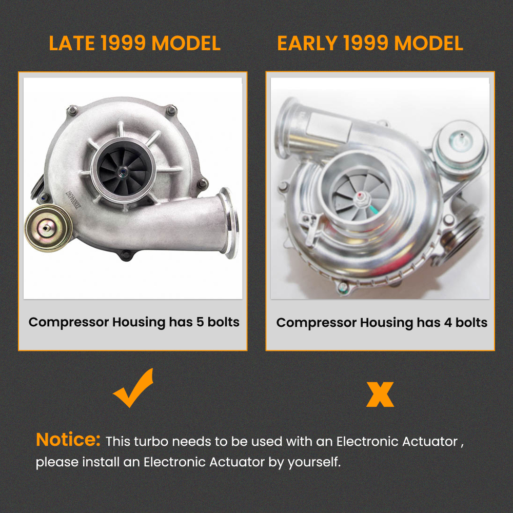 Compatible for Ford Powerstroke compatible for Super Duty F-350 6.0L 2004-2007 Turbo turbine for GT3782VA W/O eletrical aturator