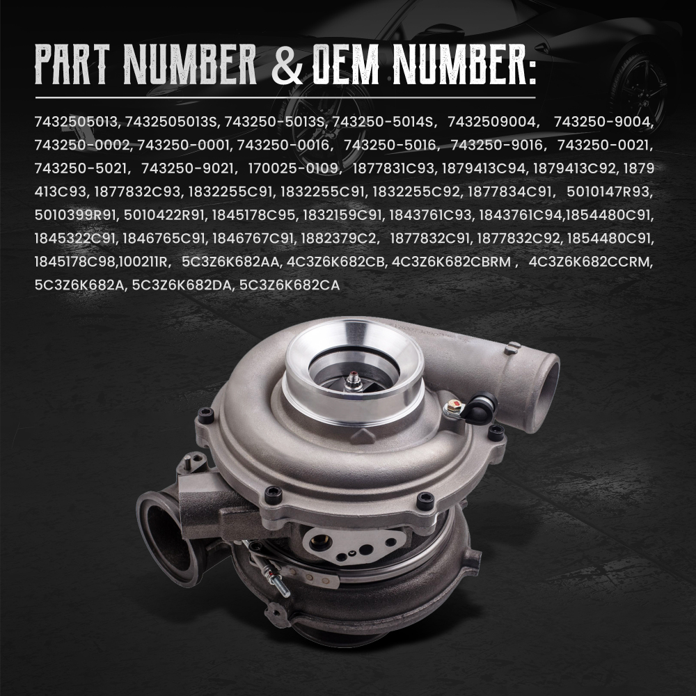 Compatible for Ford Powerstroke compatible for Super Duty F-350 6.0L 2004-2007 Turbo turbine for GT3782VA W/O eletrical aturator