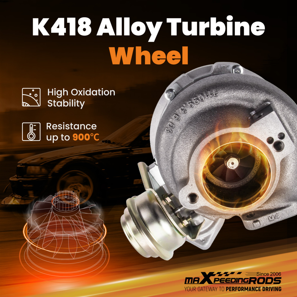 Turbocompresseur compatible pour BMW x5 Series 3.0 E53 + Collecteur déchappement 753392