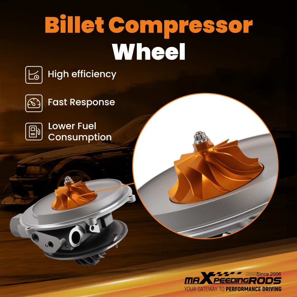 Turbo Chra Core compatible for GMC 6.6L LLY LBZ LMM compatible for Duramax Diesel 2004-2010 Billet Wheel