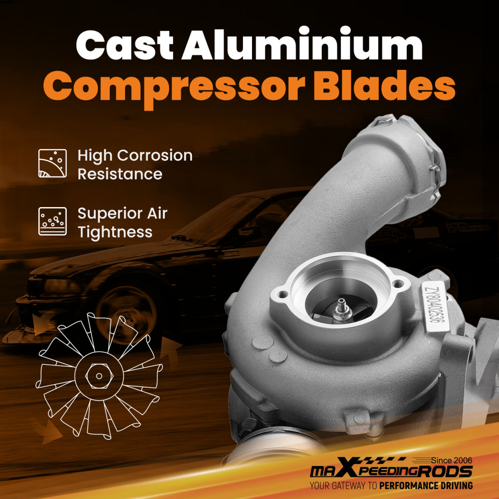 Turbocompresseur compatible pour VW T5 Transporter 2.5 TDI BNZ Engine 96KW 070145701RV204