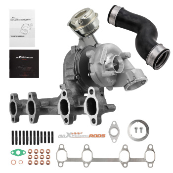 Turbo w/ Intercooler Pipe compatible for VW Passat B6 compatible for Golf 5 Seat Altea 2.0 TDI 140 hp