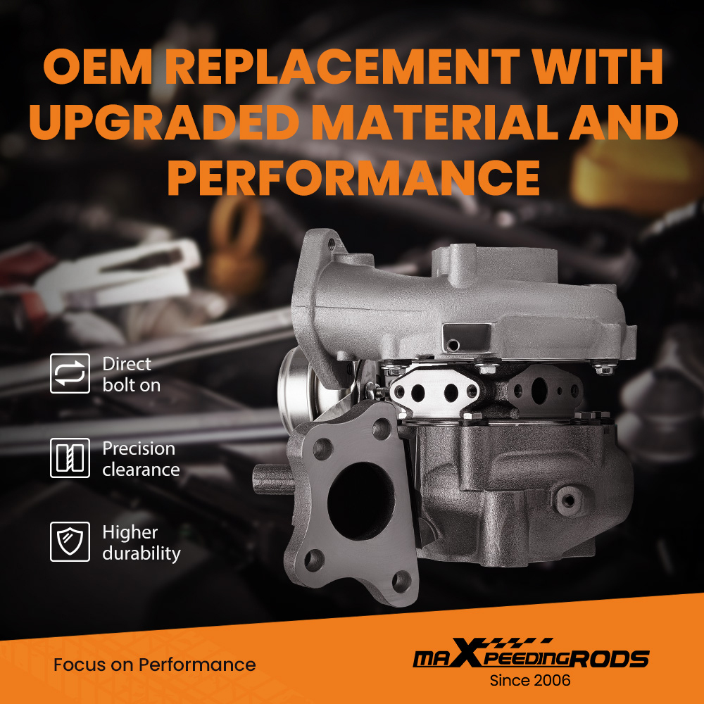 Billet Compressor Wheel Street Performance Turbocharger Compatible for Nissan Navara Pathfinder 2.5L YD25DDTI 2006-