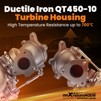 Billet Pair Turbo Compatible for Ford Explorer Flex Taurus Lincoln MKS MKT 3.5 L 2010-2019