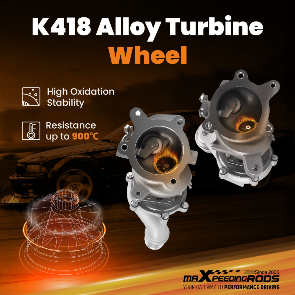 Billet Pair Turbo Compatible for Ford Explorer Flex Taurus Lincoln MKS MKT 3.5 L 2010-2019