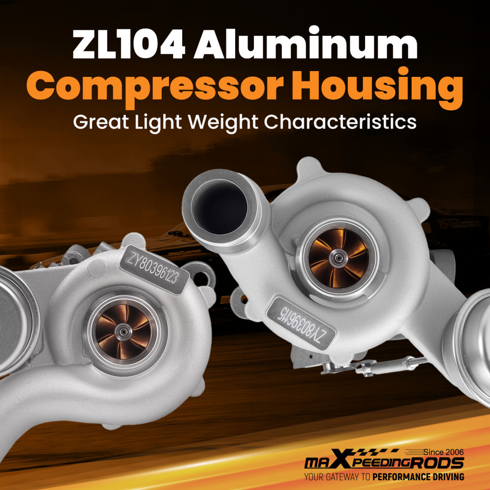 Billet Pair Turbo Compatible for Ford Explorer Flex Taurus Lincoln MKS MKT 3.5 L 2010-2019