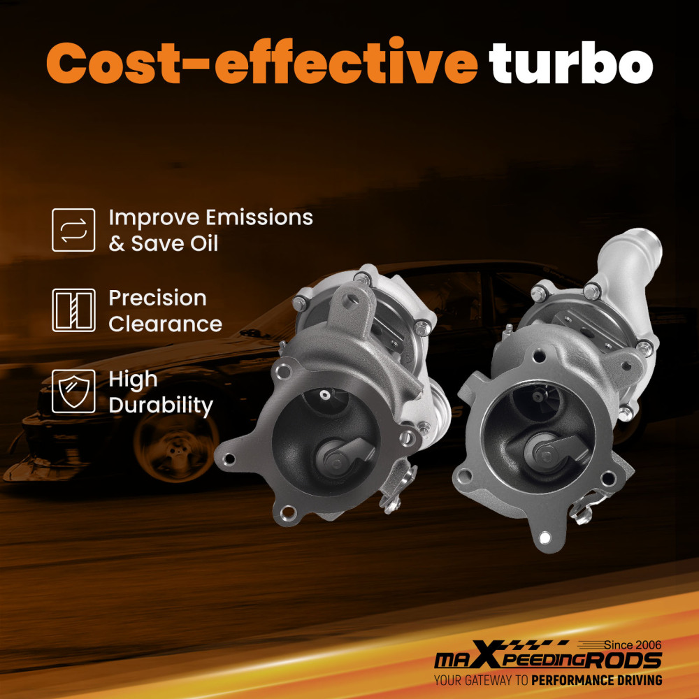 Billet Pair Turbo Compatible for Ford Explorer Flex Taurus Lincoln MKS MKT 3.5 L 2010-2019