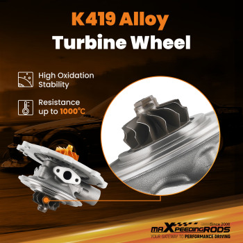 Upgraded Billet Turbocharger Cartridge compatible for GMC Chevrolet 6.6L compatible for Duramax LMM 04-10