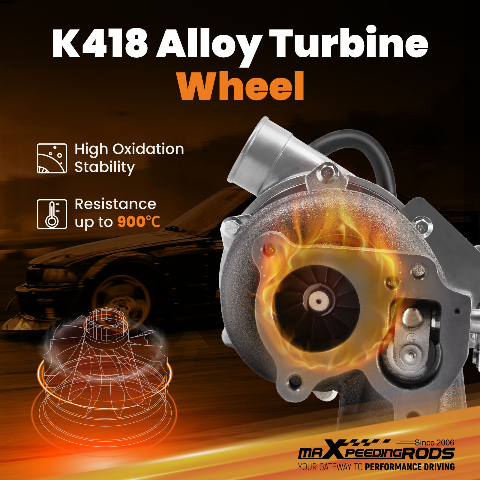 Turbocharger for RHB52 Turbo compatible for Isuzu Trooper TD