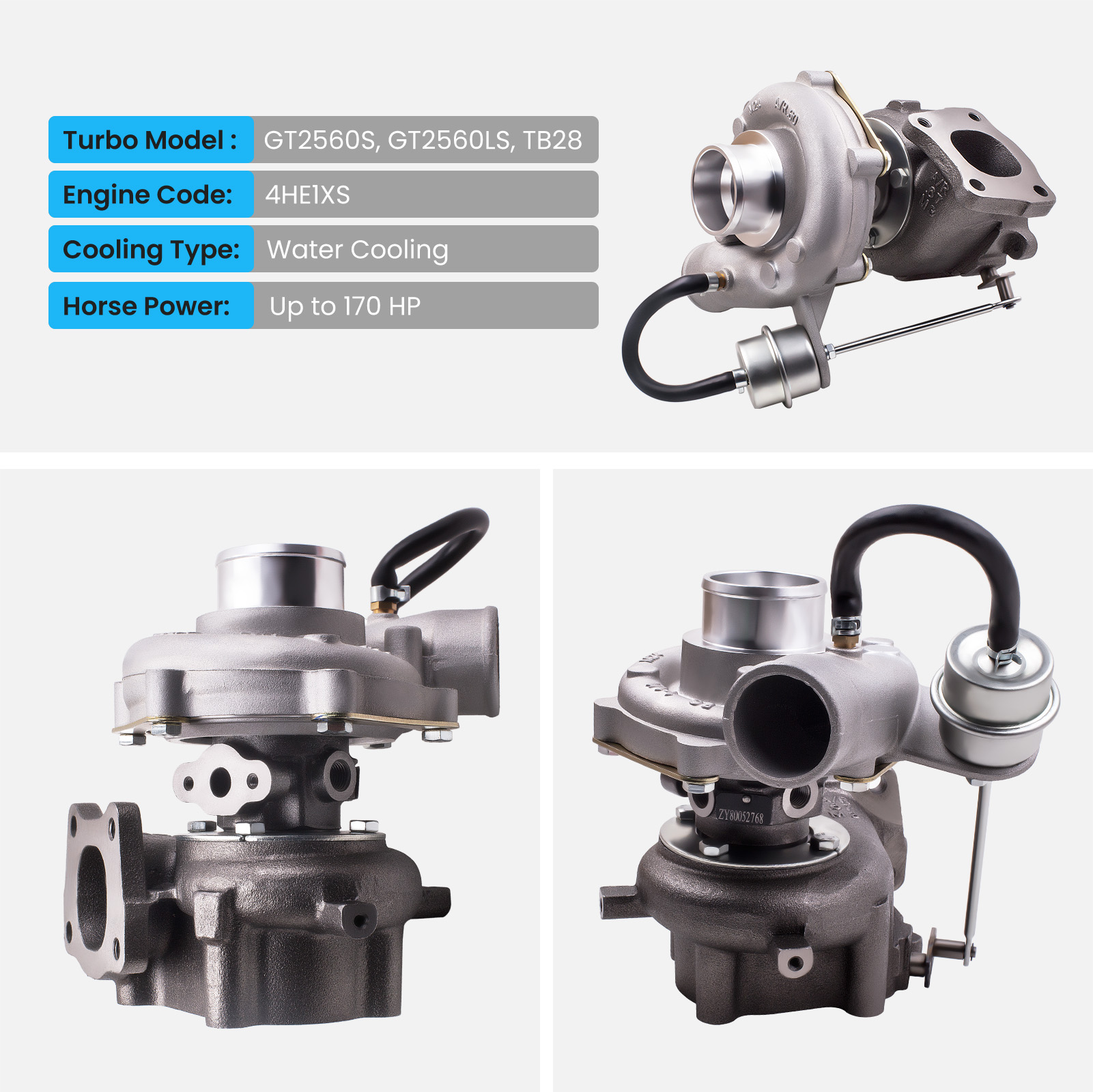 TB28 Turbo Charger compatible for Isuzu Truck NPR NQR 4HE1XS 165HP