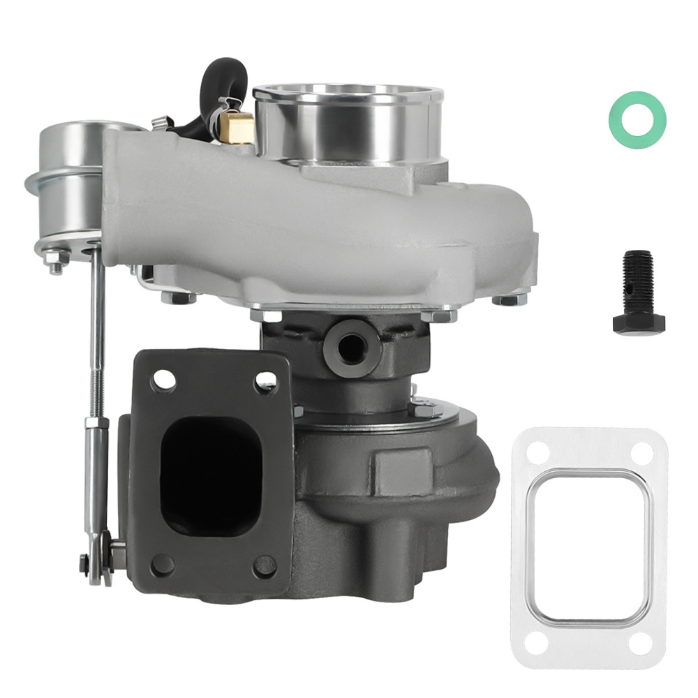 For GT2871 GT2860SR20 Upgrade Turbo Tubocharger 350HP 0.6 A/R 0.64 A/R 5-Bolt Flange Universal Oil+Water Cooling