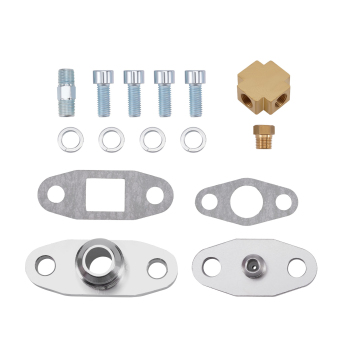 Universal T70 Turbo charger Oil Drain Return Feed Line Kit for 1.8-3.0L engine