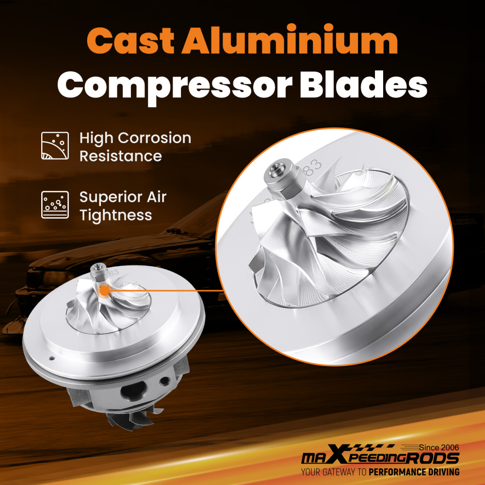 Upgraded Billet Turbo Cartridge Chra Compatible for Ford 2.7L F150 2015 2016-18 Left Side