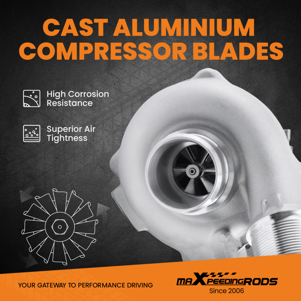 Twin Turbo Turbocharger compatible for Ford F150 2.7L V6 2015-2018 FL3Z6K682A FL3Z6K682B