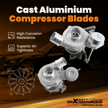 TURBO compatible for FORD F150 2.7L LEFTRIGHT KITTURBOCHARGER 2015 -2017 W/ GASKET