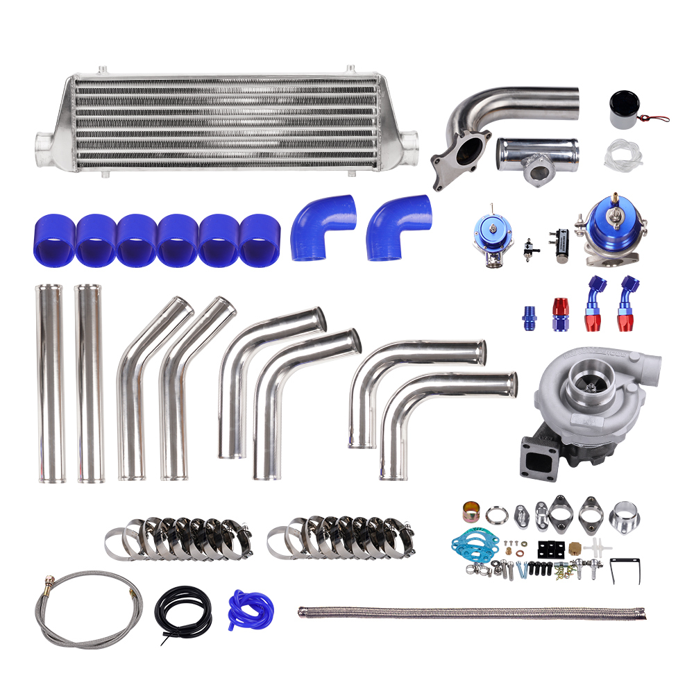 Universal Turbo t3 flange pipe bov adaptor wastegate turbocharger kits 25 PSI